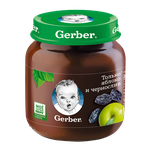 Пюре Gerber яблочно-сливовое, с 6 месяцев, 130г