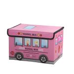Coș de jucării „School Bus” Pink
