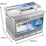 Acumulator auto Varta 60AH 540A(EN) клемы 1 (242x175x190) S4 006 (560127054K262)