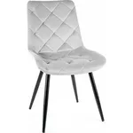 Scaun Signal Ralph velvet czarny stel./ j. szary bl.03