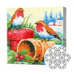 Картина по номерам Art Gallery BJ678 Mozaic cu diamante 20x20cm Pasarele pe ghivece