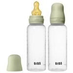 Поильник BIBS 5117250 Set 2 biberoane din plastic Sage cu tetina din latex flux mediu, 270ml