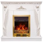 Камин электрический ArtFlame Napoli white & Gala gold