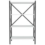 Raft de birou Fabulous 4 Shelves Metal (White/Black)