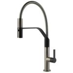 Смеситель кухонный Gessi 60005-599 Mesh Finox Brushed Nickel / Matte Black