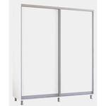 Dulap Mobildor-Lux Aron-P uși glisante din PAL (200x60x200H cm) Alb Brilliant