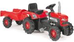 Vehicul pentru copii Dolu 8153 Tractor cu pedale cu remorca