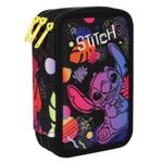 Школьный пенал CoolPack F067886 Penar Disney Black Stitch (3 comp., echipat)