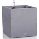Ghiveci pentru flori Lechuza Canto Color Square 40, Stone Gray