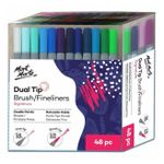 Set de creație Mont Marte MMPM0024 Set multinilere colorate/pensule 0.8/3.75mm, 48 buc Tri Grip