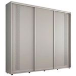 Шкаф Mobildor-Lux Compact uși glisante PAL cu ornament grecesc (250x45x200H cm) Grey