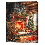 Картина по номерам BrushMe RBS1024FC 30x40cm (fără cutie) Căldura unui foc de tabără