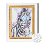 Картина по номерам Art Gallery JS25079 Mozaic cu diamante 20x30cm Zebra