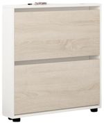 Полка для обуви Mobildor-Lux Leo Slim 100x16x86H cm White/Sonoma