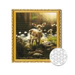Картина по номерам Art Gallery GB87751 Mozaic cu diamante 30x40cm Pui de cerb in padure de primavara