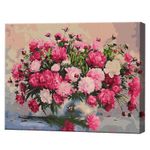 Букет розовых пионов, 40х50 см, картина по номерам Артукул: GX34010