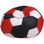 Кресло-мешок BeanBag BM5996, Mяч из экокожи Ares, L, красный, белый, черный