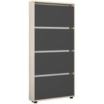 Полка для обуви Mobildor-Lux Leo Slim 100x16x164H cm Sonoma/Anthracite