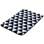 Covoraș de baie Bisk 07925, alb/negru, 45x70