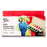 Set de creație Mont Marte PMHS0108 Set acuarele în godete Signature, 12 culori, penar metalic