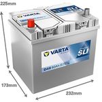 Автомобильный аккумулятор Varta 60AH 540A(JIS) клемы 1 (232x173x225) S4 025 (560411054K262)