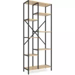 Cтеллаж складской Nex Home Raft metalic Loft Cascade 1780x700x300mm, 7 nivele, PAL, Anthracite/Oak Artisan