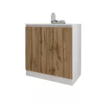 Comodă Smartex (16436) Т8 100cm Alb+Stejar inchis