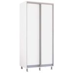 Шкаф Mobildor-Lux Aron-S uși glisante din PAL (100x60x200H cm) Alb Brilliant