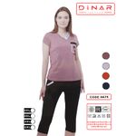 Женская футболка с брюками 3 четверти (2XL-5XL)