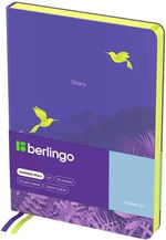 Блокнот Berlingo RL371584 Agenda nedatata Flower A5, 136 foi, violet
