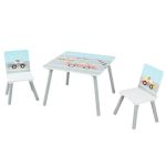 Set de mobilier pentru copii U-Grow UGMB01-CAR Setul 2 scaune și măsuță Mașinele