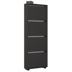 Raft pentru încălțăminte Mobildor-Lux Leo Slim 100x16x164H cm Anthracite