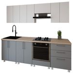 Мебель для кухни Smartex (30146) K4 240сm Alb+Grafit