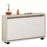 Raft pentru încălțăminte Mobildor-Lux Leo Slim 60x16x47H cm Sonoma/White