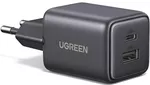 Зарядное устройство сетевое Ugreen 65737 GaN USB-A, Type-C, 20W QC3.0, X514, Black