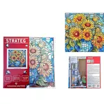Tablou pe numere Strateg 57353 Mozaic cu diamante 30x30cm Vaza cu o dispozitie insorita
