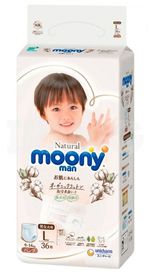 Трусики Moony Natural L (9-14 кг) 36 шт