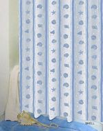 Perdea de duș Bisk 03810 PEVA SEA SHELL albastru 180x200