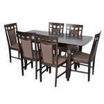 Комплект стол и стулья Evelin di Costacurta стол HV-29V Chocolate + 6 стульев Deepa R Chocolate/Ekea12 Dark Brown