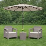 Umbrelă de gradină Hydro S 0431107, pe picior, Bej