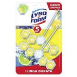 LysoForm Power 5 Limone odorizant, dezinfectant, anticalcar pentru WC, 2 bucăți
