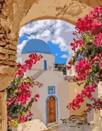 Tablou pe numere Strateg 57257 Strazile din Santorini 40x50cm