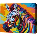 Картина по номерам BrushMe RMG0036FC 30x40сm (fără cutie) Zebra în culori