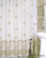 Занавеска для ванной Bisk 08012 TXT KORNATI bej, 180x200