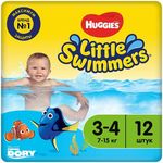 Подгузники для плавания Huggies Little Swimmers 3-4 (7-15 кг) 12 шт