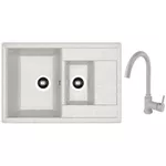 Мойка кухонная со смесителем Dr.Gans Astra 760K + SanDonna F 7073 gri