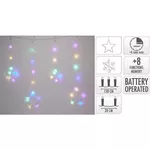 Ghirlandă Promstore 56514 Luminite de craciun Țurțuri-figuri, 72/64LED, 0.6x1.2m, alb, 8reg.