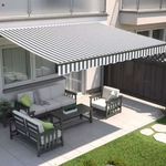 Umbră pentru grădină Hydro S 9001987, retractabila Alb-Gri