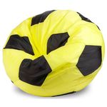 Кресло-мешок BeanBag BM6077, Кресло Мяч из Оксфорда 300D, L, лимонный с чёрным