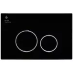 Buton rezervor WC Hydro S 005DQ, Negru Mat + Cromat